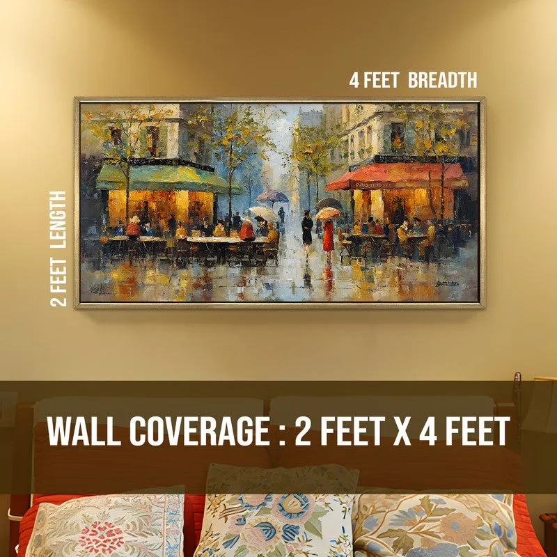 Drizzlefall Canvas Wall Painting With Frame media 8