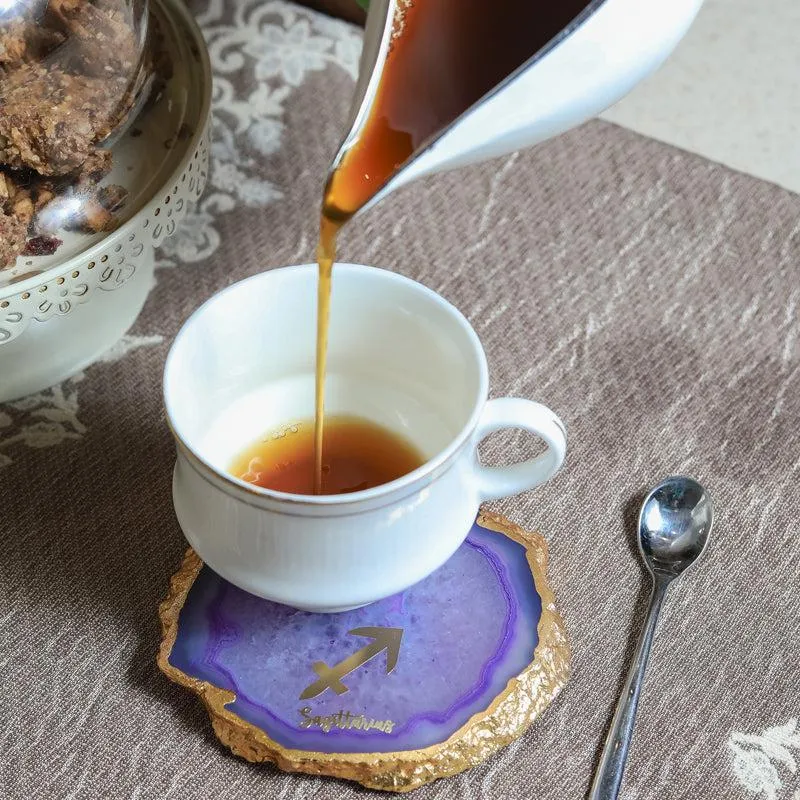 Sagittarius Agate Coaster - Purple media 3