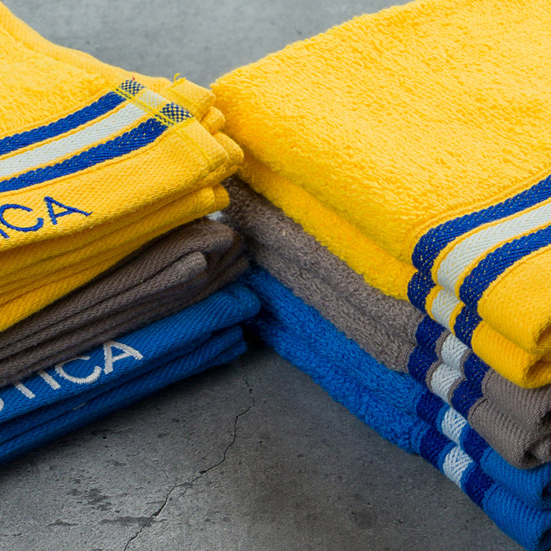 Nautica Dove Down Cotton Face Towel (Yellow & Blue) - Set Of Twelve media 5
