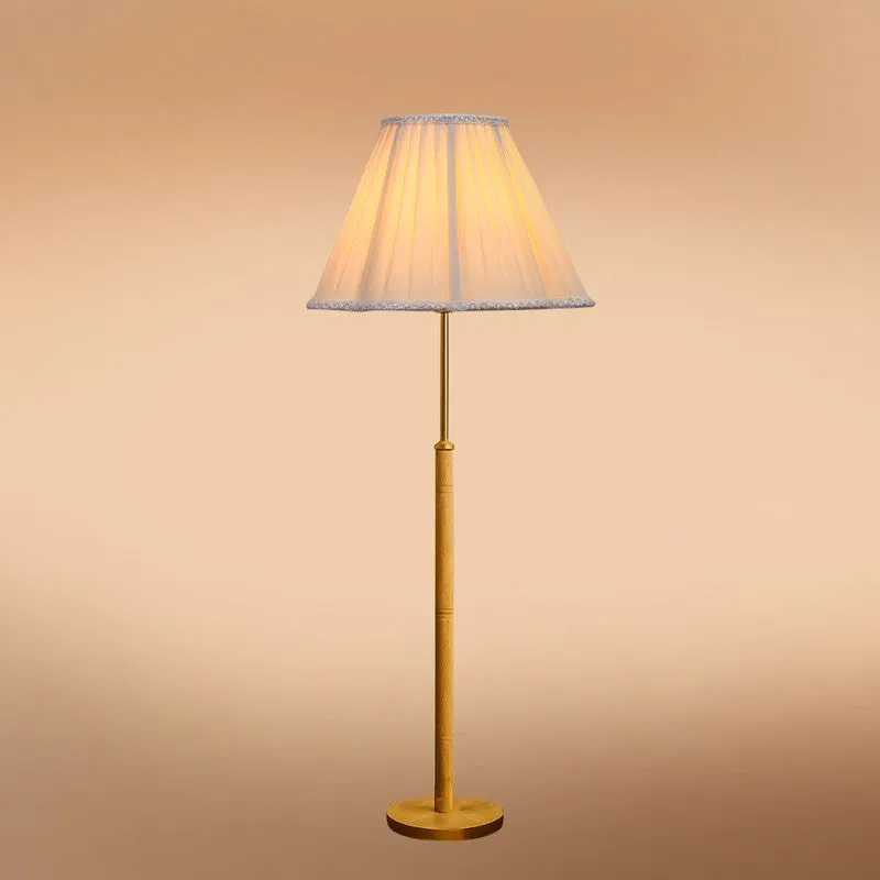 Sunset Glow Wooden Floor Lamp - White media 6