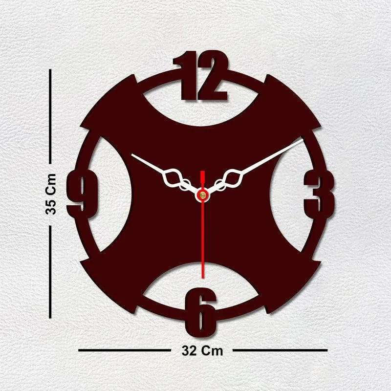 Rustic Brown Dial Wooden Wall Clock media 6