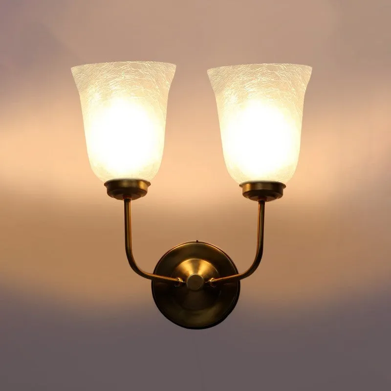 Crystal Bloom Twin Arm Glass Wall Lamp media 7