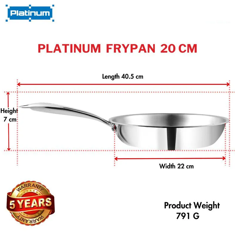 Vinod Silvra Stainless Steel Frying Pan - 1200 mL/16 Inches - 9