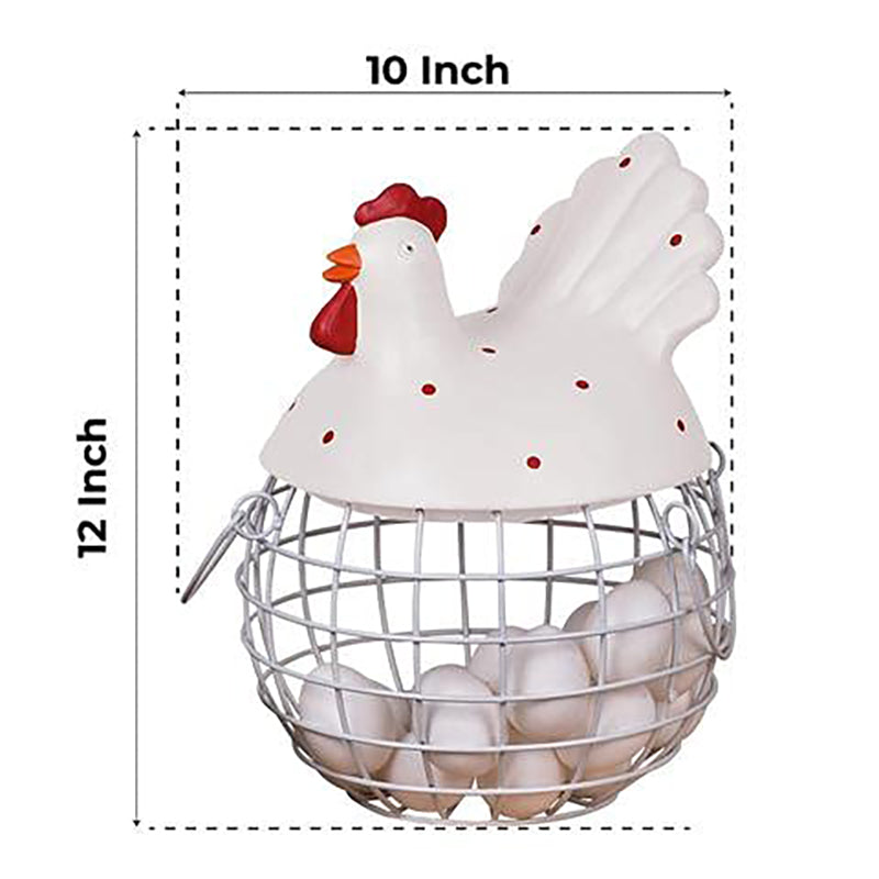 Cluck Cluck Egg (Polyresin, Metal) Storage Basket media 8