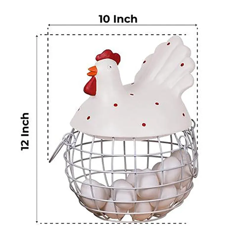 Cluck Cluck Egg (Polyresin, Metal) Storage Basket media 8