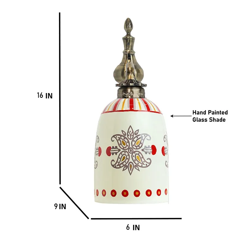 Rosette Glow Hand Painted Wall Lamp media 8