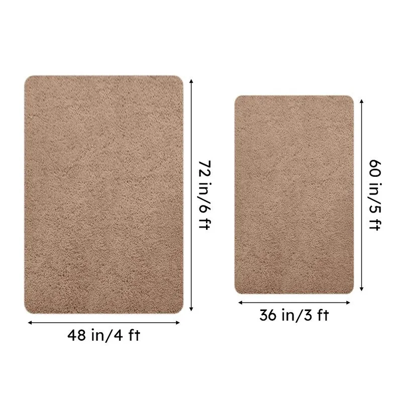 Vegas Luxe Micro Fiber Area Rug - Rust media 7
