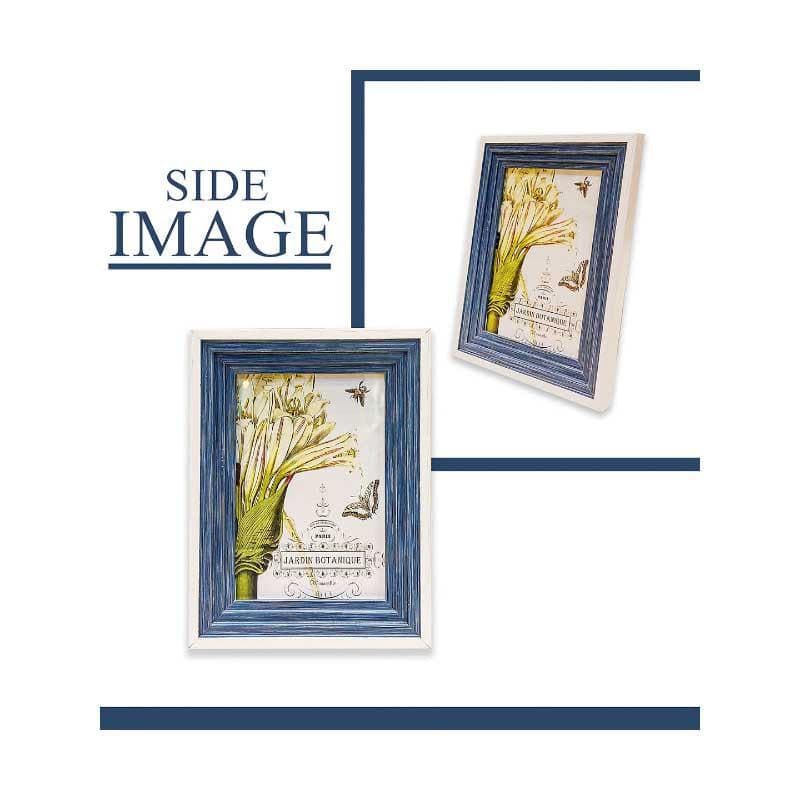 Log Love Wooden Table Photo Frame - Blue & White media 4