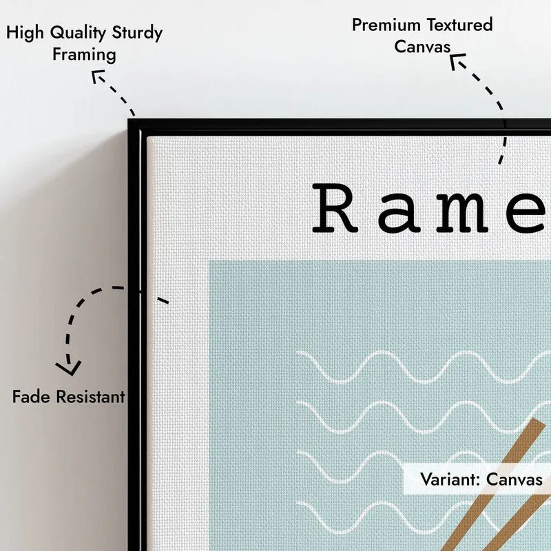 RamenBlue Archival Canvas Wall Art - Black media 7
