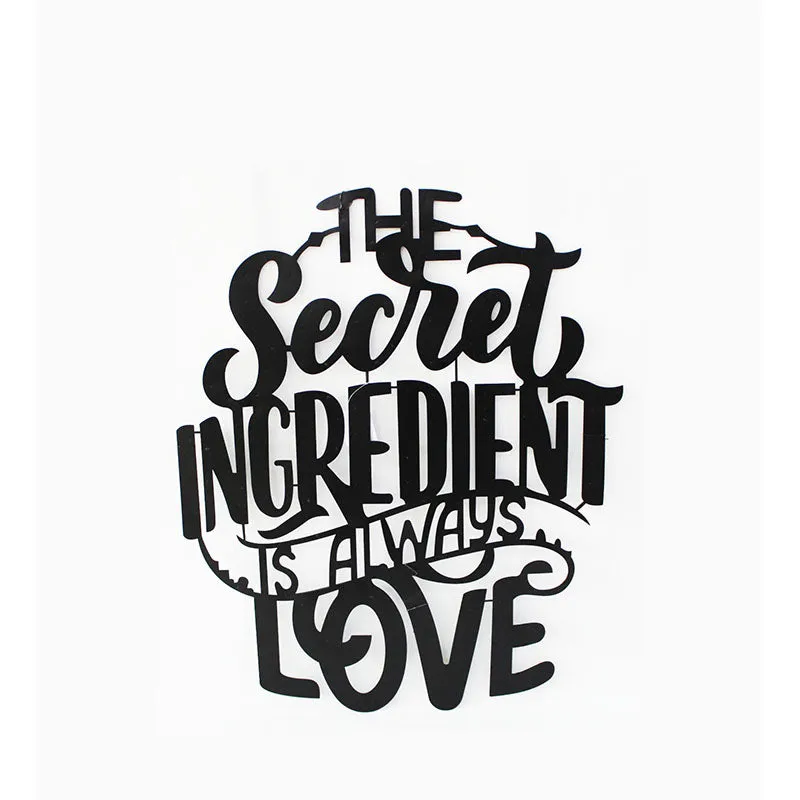 The Secret Ingredient Is Always Love Black Iron Wall Accent media 3
