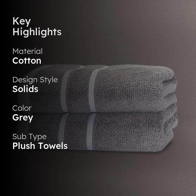 Grey Oh-so-soft Hand Towel - Set of Two media 2