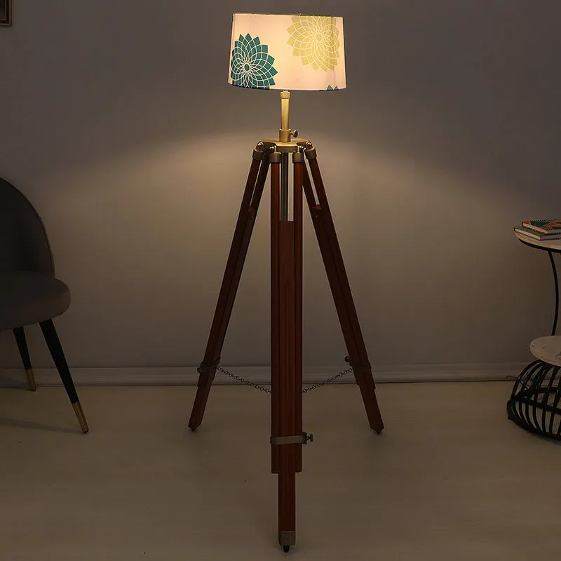 Akari Printed Tripod Floor Lamp - Brown media 1