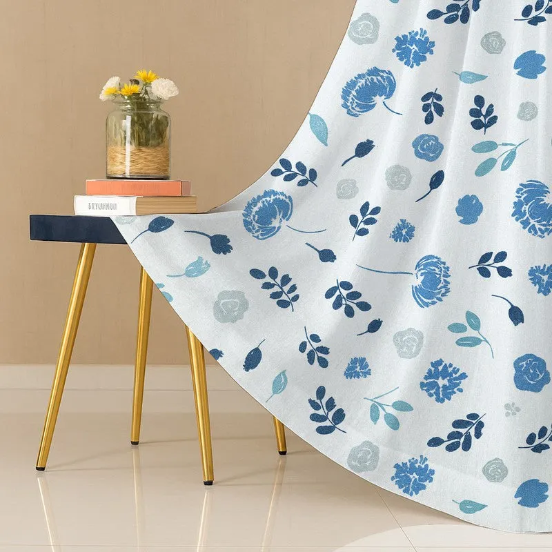 BloomSpry Cotton Curtain - Blue,Grey media 5