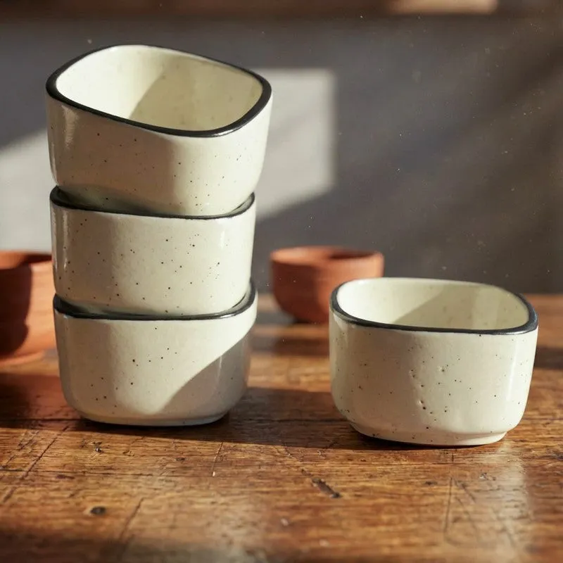 Culinex Ceramic Dip Bowls (White ,50 mL Each) - Set Of Four media 6