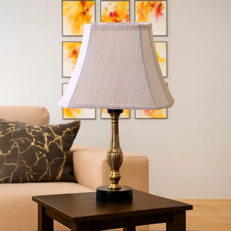Aurelo Kivo Wooden Table Lamp - OffWhite media 4