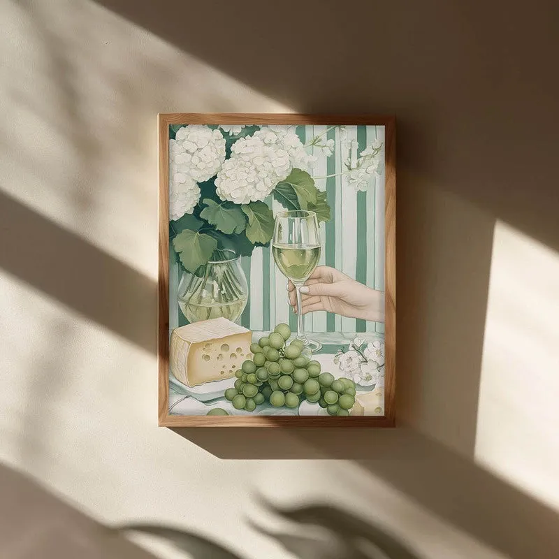 Floral Champain Archival Canvas Wall Art - Brown media 3