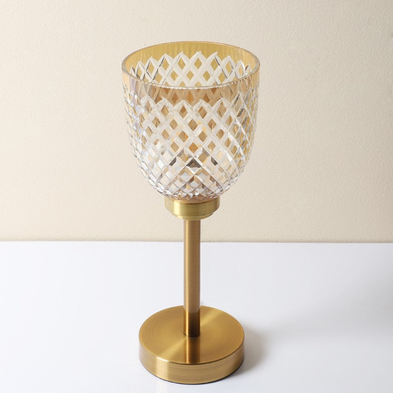 Anora Elegant Mild Steel Table Lamp - Gold,Transparent media 5