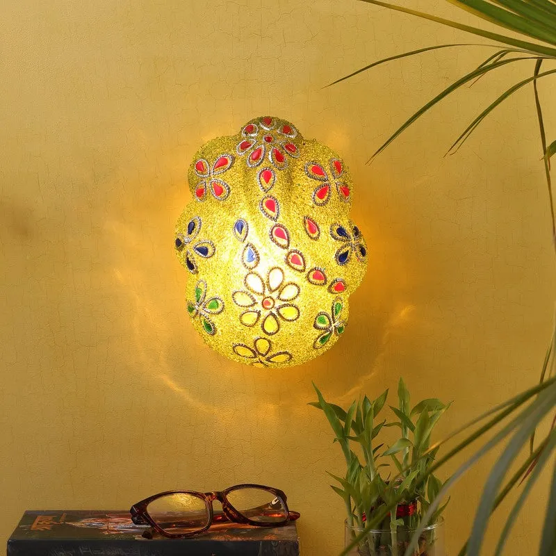 Vighnaharta Glow Glass Wall Lamp - Multicolor media 1