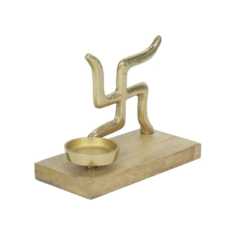 Swastika Mantra Telight Candle Holder media 4