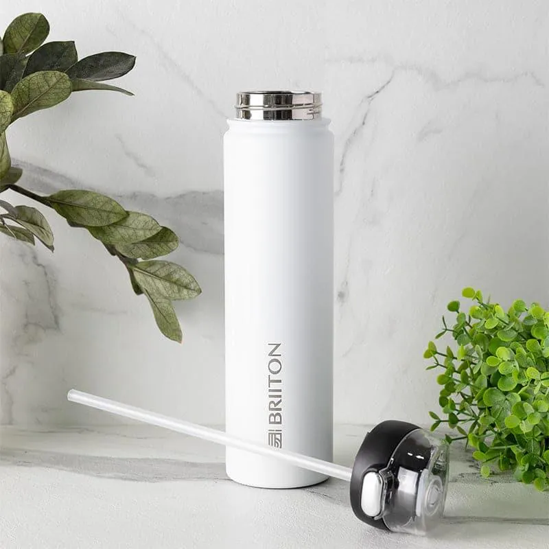 Harpo Sip Hot & Cold Thermos Water Bottle (White & Blue, 750 mL Each) - Set Of Two media 3