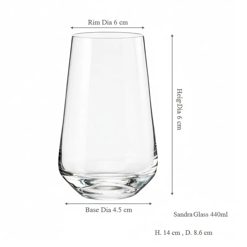Jasper Bohemia Crystal Cocktail Glass (440 mL) - Set Of Six media 8