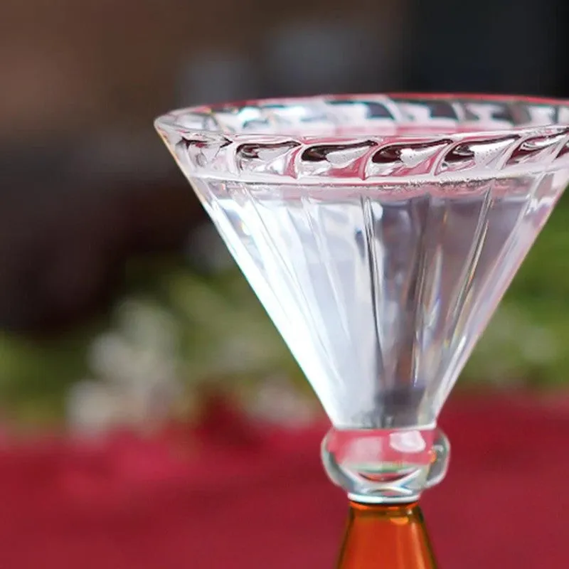 Sunlit Amber Goblet Cocktail Glasses(120 mL) - Set Of Four media 3