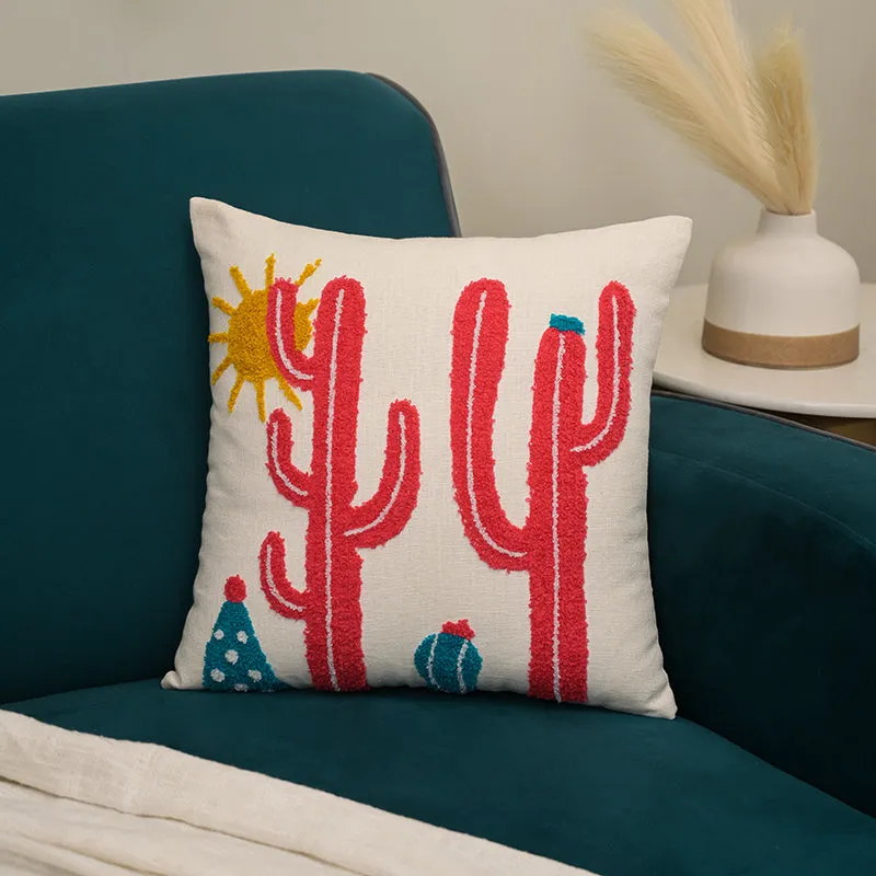 Cacti Comfort Embroidered Cushion Cover media 1