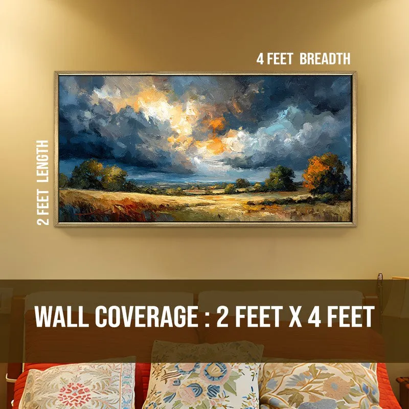 Meadowland Canvas Wall Painting With Frame media 8
