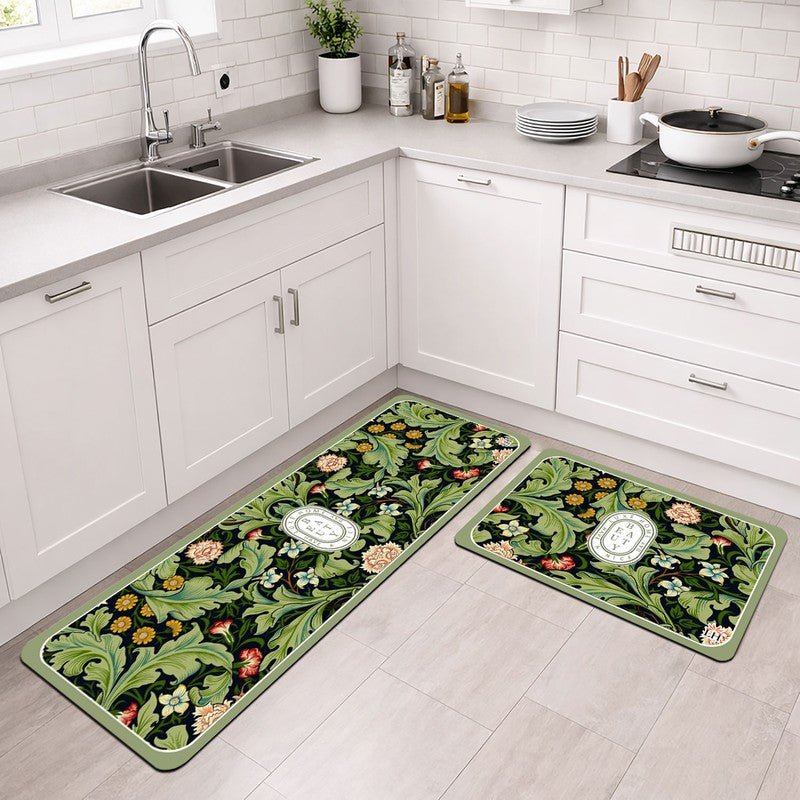 BloomStep Rubber Kitchen Floor Mats - Set of Two