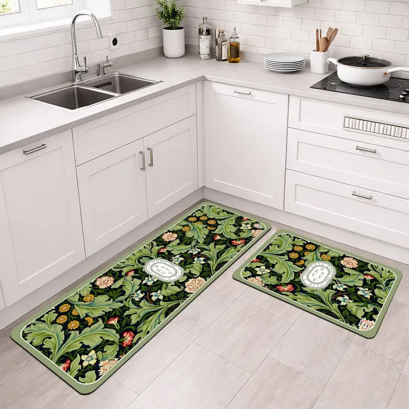 BloomStep Rubber Kitchen Floor Mats - Set of Two media 1