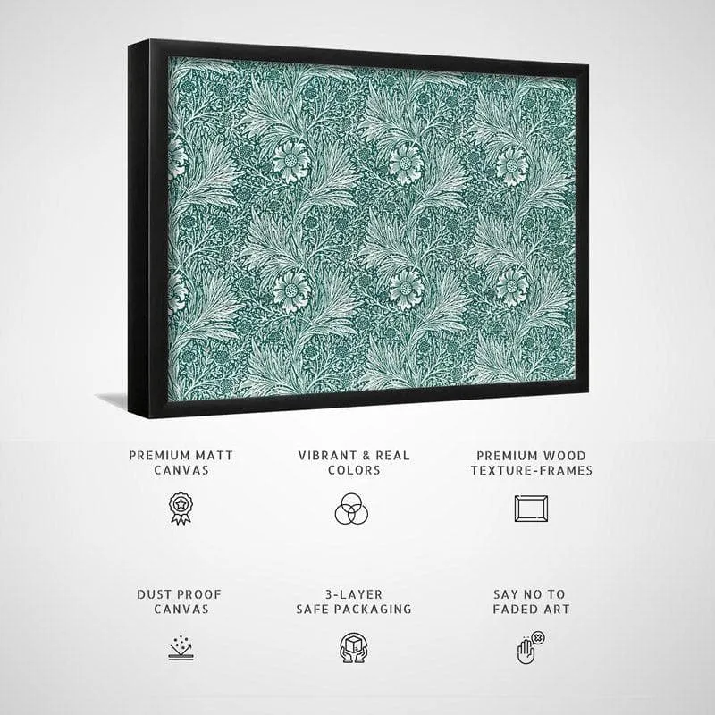 Green Goras Canvas Wall Painting - Black Frame media 5