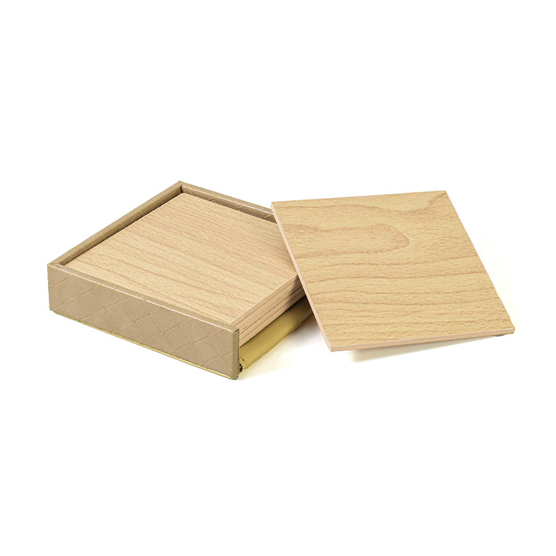 Trivox Faux Leather Coaster (Ivory) - Seven Piece Set image 3