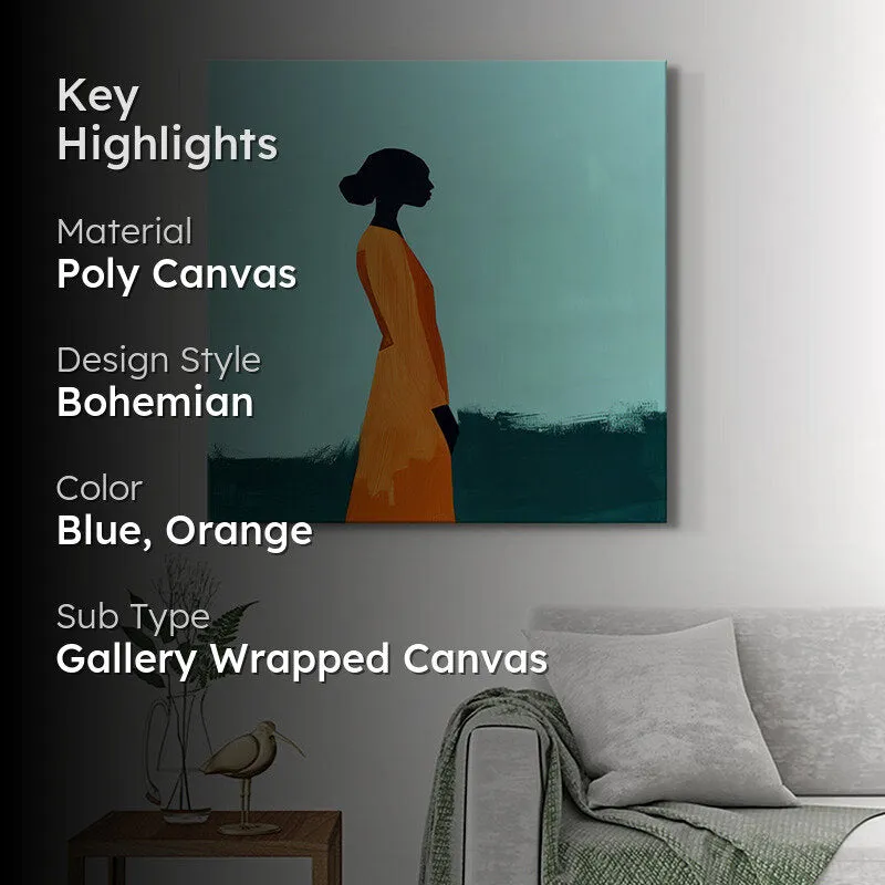 African Black Woman Poly Canvas Wall Painting media 2