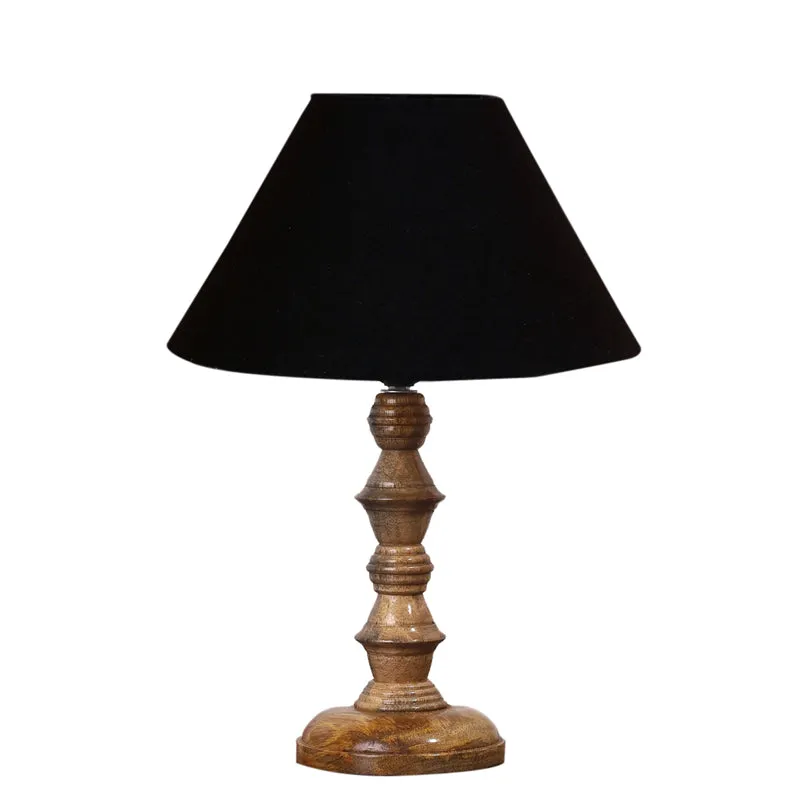 Cotin II Timber Wooden Table Lamp - Black,Brown media 6