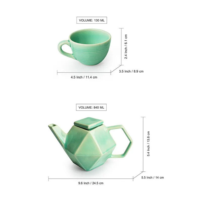 Zen Cha Ceramic Tea Set (840 mL/130 mL) - Three Piece Set media 8