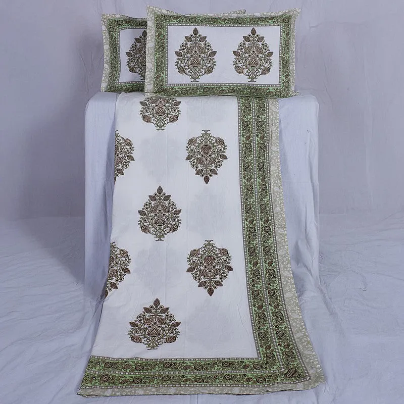 PetalRiwaaz Handblock Printed Cotton Bedsheet (Brown) - 400 TC media 6