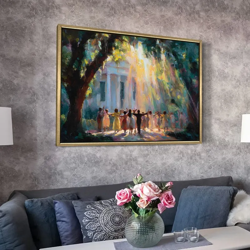 Sunbeam Harmony Canvas Wall Painting With Frame media 6