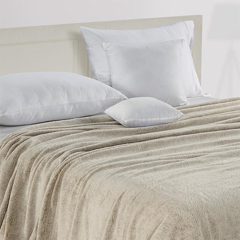 Swayam Molly Solid Blanket (Beige) - 240 GSM media 5