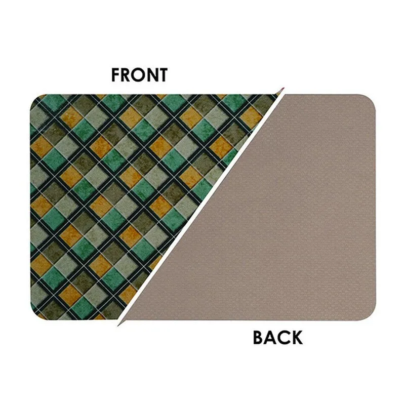 CleanLines Polyester Kitchen Floor Mats (Green,Black) - Set of Two media 9