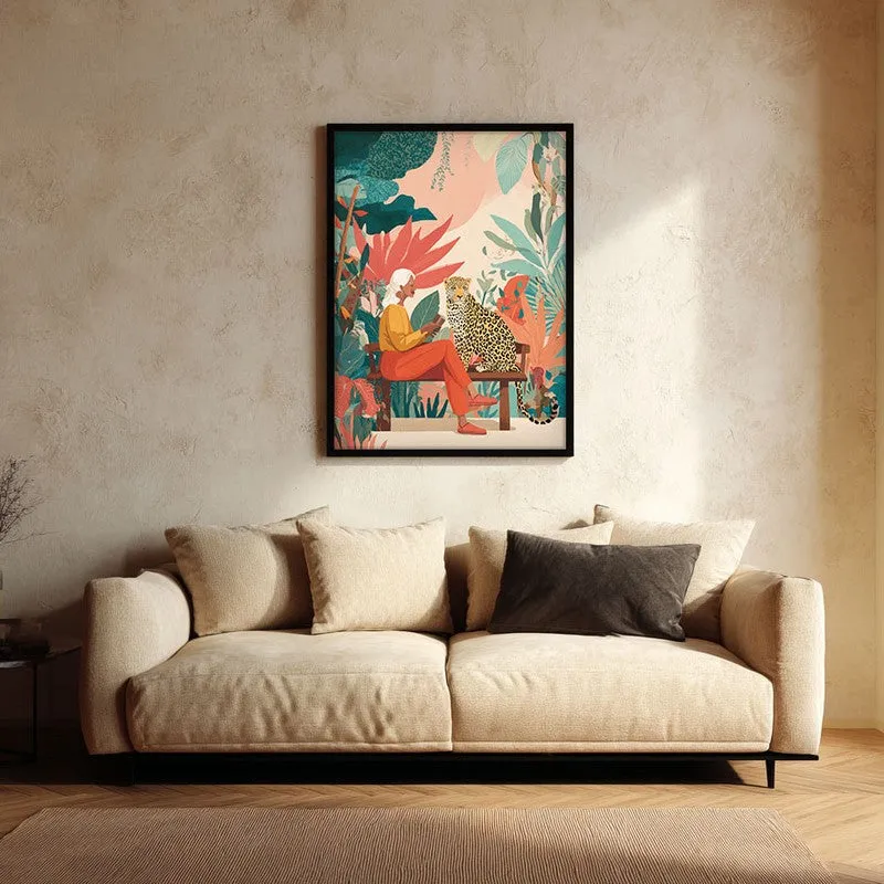 Benchside Bond Canvas Wall Painting - Black Frame media 1