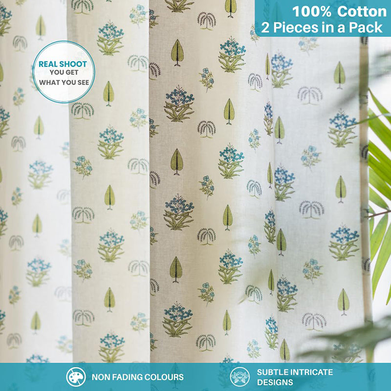 Urban Space Antaara Curtain (Blue) - Set Of Two media 4