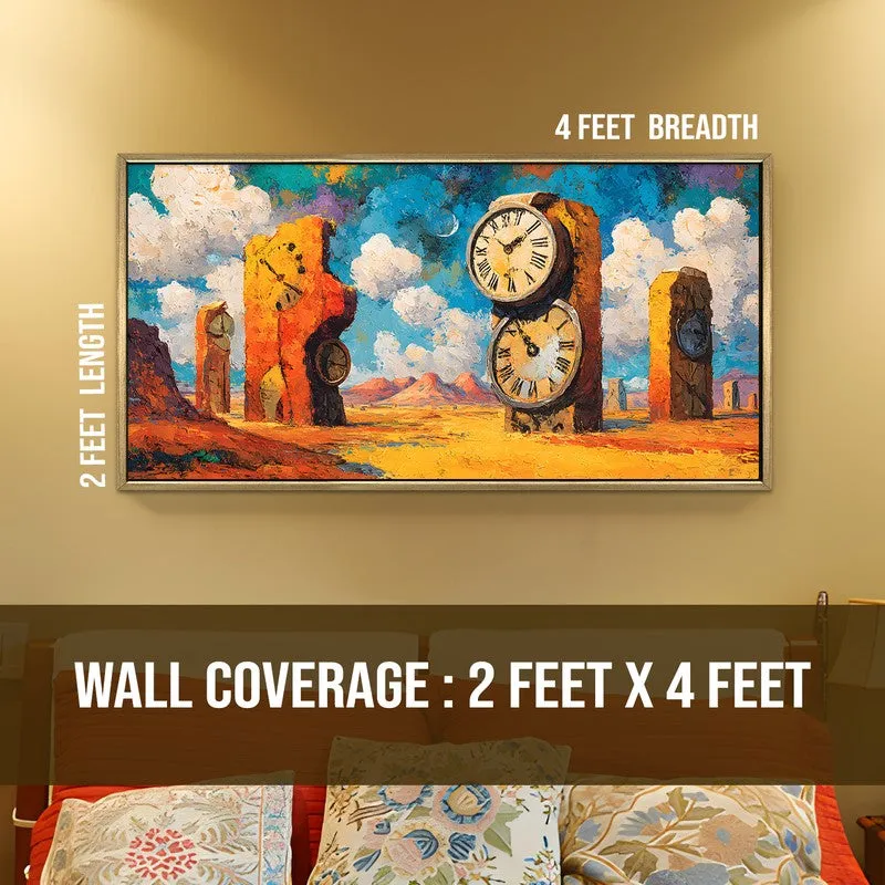 Temporal Echo Canvas Wall Painting With Frame media 8