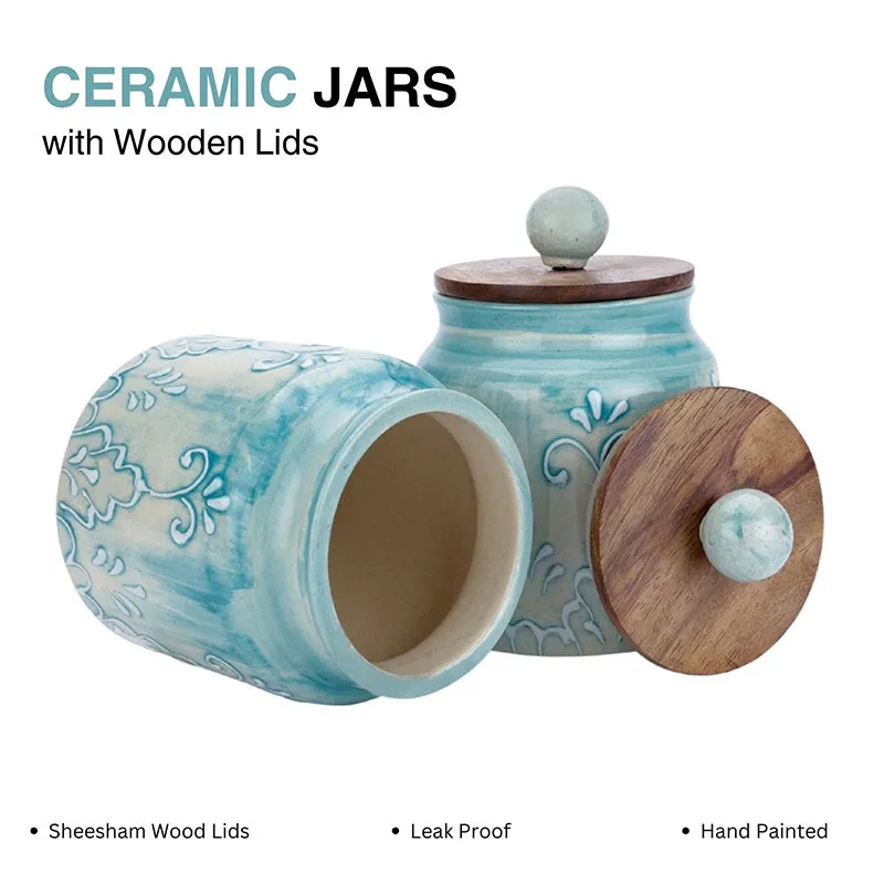 Madera Ceramic Jar (500 mL Each) - Set Of Two media 3