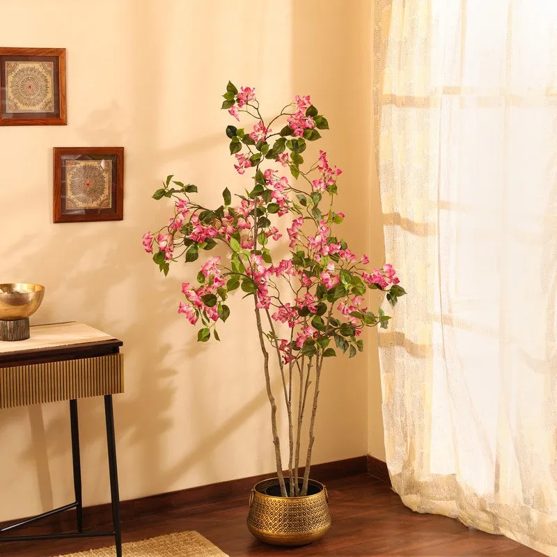 Artificial Bougainvillea Plant With Black Plastic Pot - 5 ft media 5