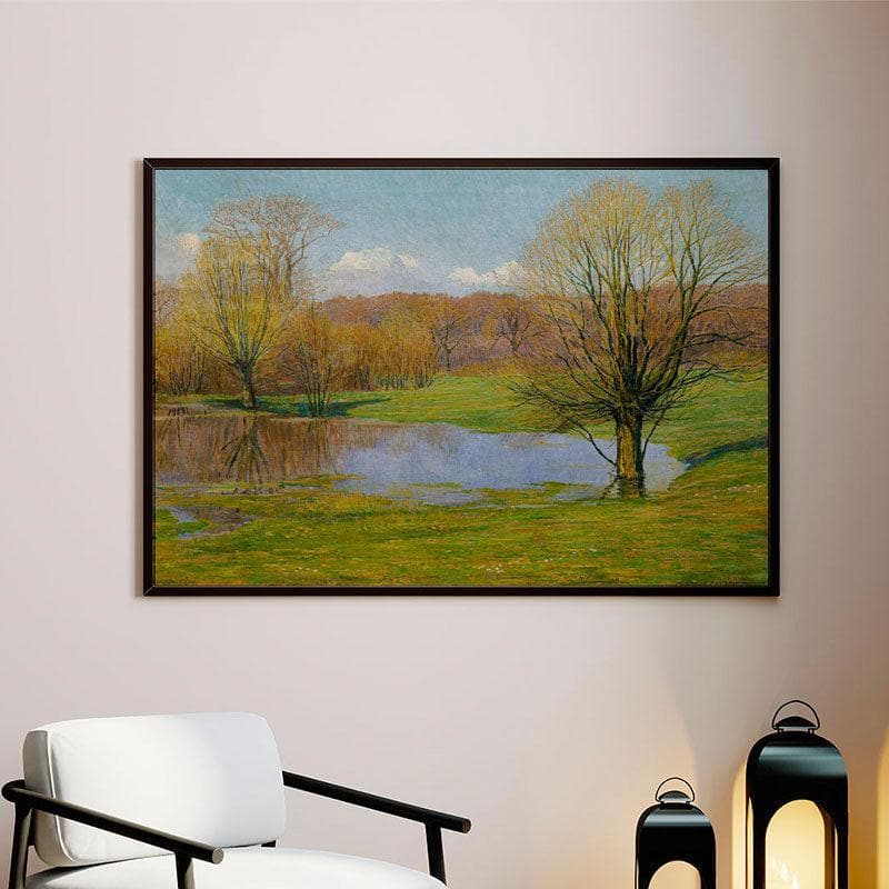 The Autumn Canvas Wall Painting - Black Frame