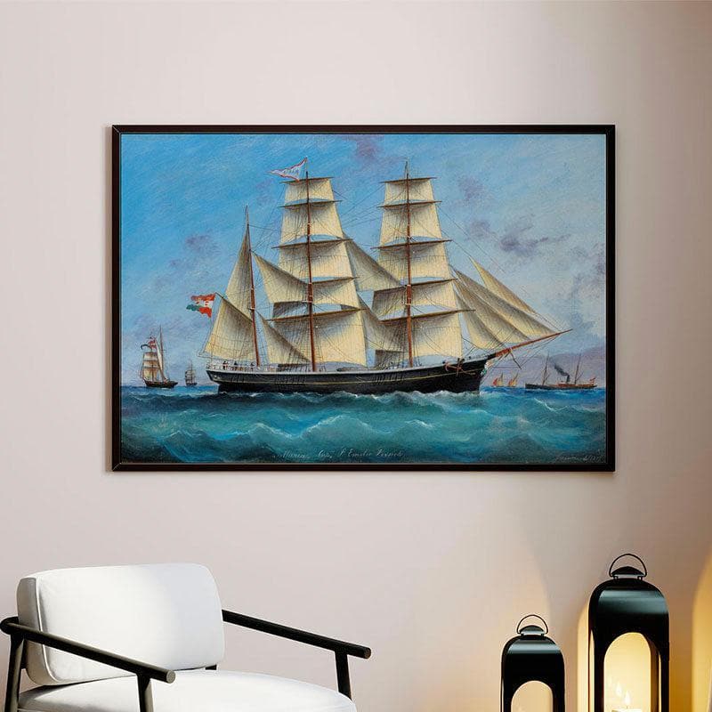 Homecoast Canvas Wall Painting - Black Frame