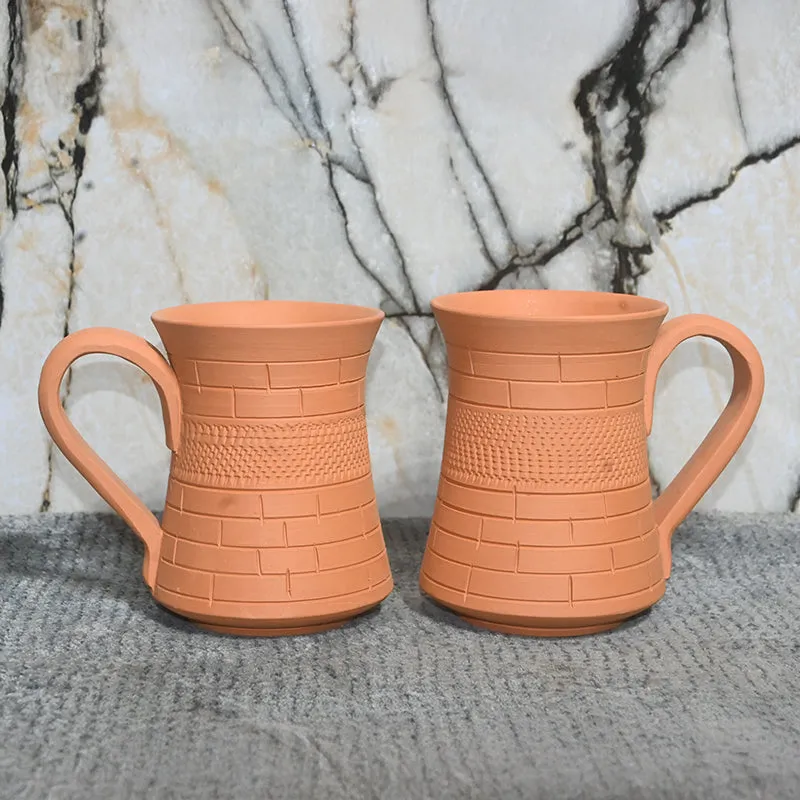 Kaivalya Terracotta Coffee Mug (250 mL Each) - Set of Two media 1