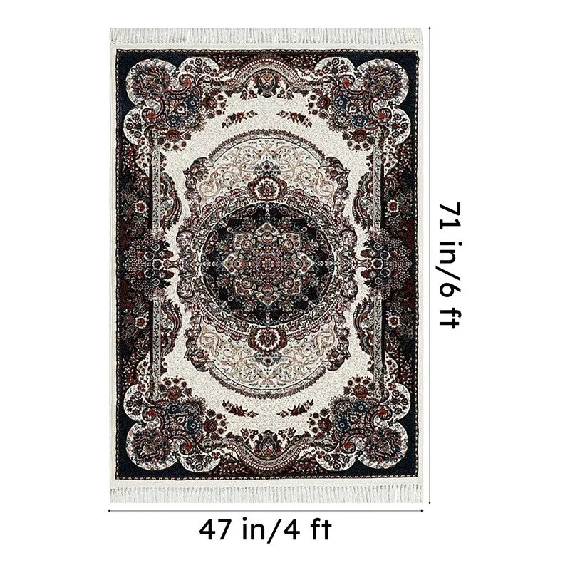 Desi Tapestry Artificial Silk Carpet media 8
