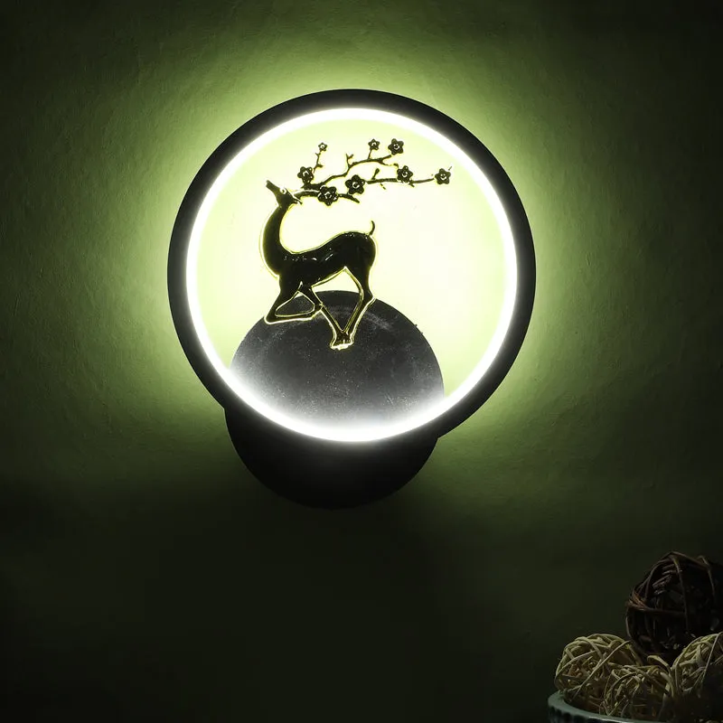 Stag Deer Iron Wall Lamp media 8