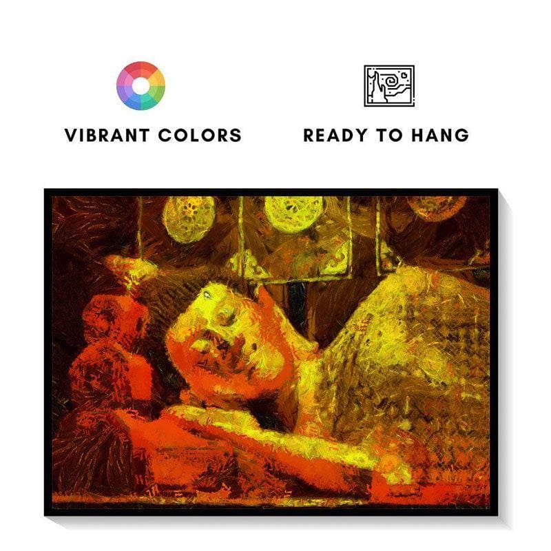 Serene Buddha Painting - Black Frame media 5